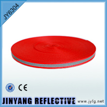 High visibility Polyester single face reflective webbing ribbon